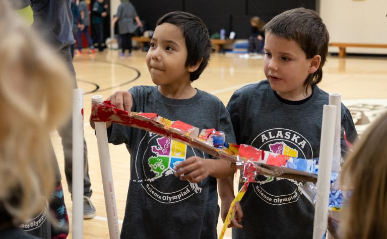 Alaska elementary students test their Roller Coaster designs Alaska elementary students test their Roller Coaster designs